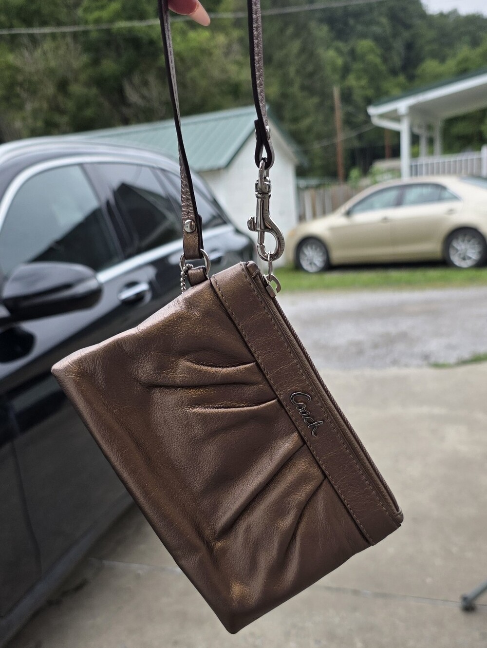 Coach Metallic Wristlet